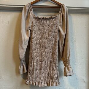NWT Smocked Mini Long Sleeved Dress